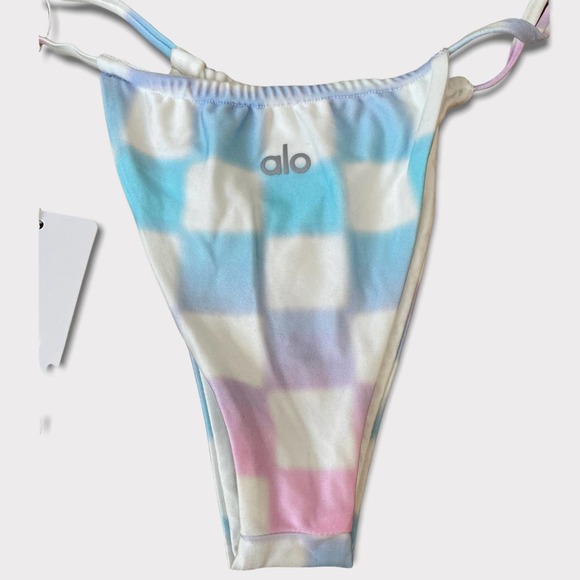 Frankies Bikinis ALO X Tia Bottom Pastel Checkers L NWT - Picture 12 of 12